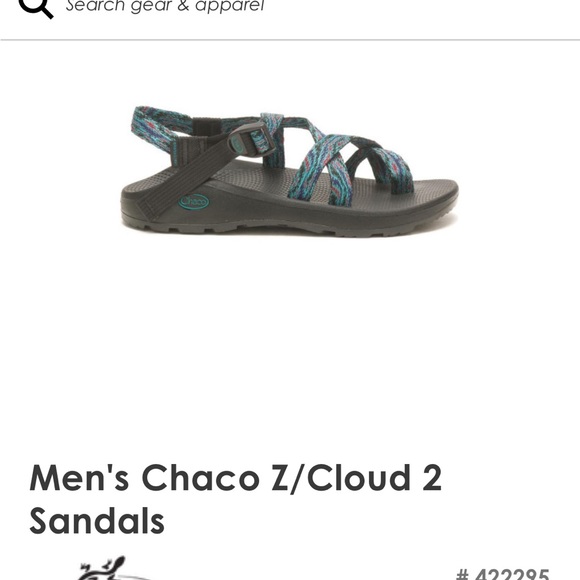NEW Chaco Men's Z/Cloud 2 Sandals - Black and Teal - Picture 1 of 7